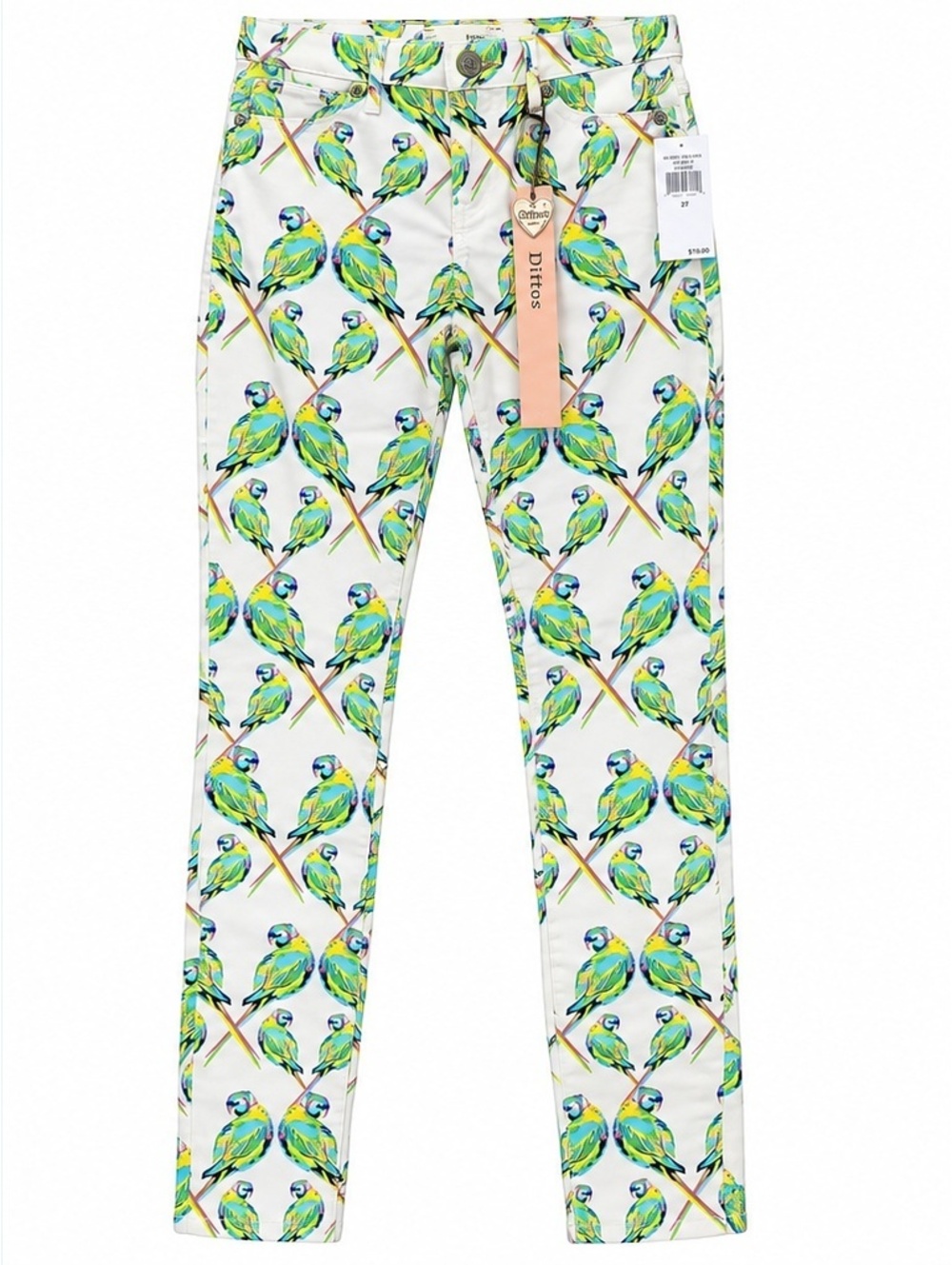 193 Dittos Jessica Love Birds Printed Jeans Size 29